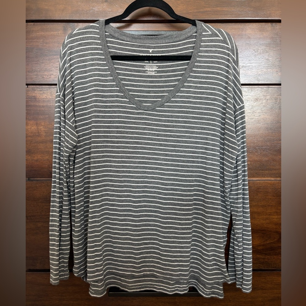 American Eagle Outfitters Women’s Soft & Sexy Striped Long Sleeve Top